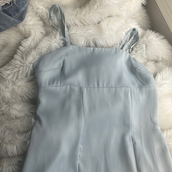 NWOT Urban Outfitters Wesley Satin Straight Neck Slip Dress S - Picture 4 of 6